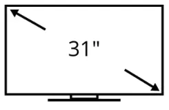 31 inch TV installation